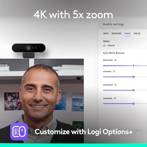 Logitech Brio Ultra 4K HD Webcam for Streaming and Meetings - Black - Image 2
