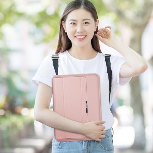 4 in 1 Ergonomic Workstation Set - Foldable Laptop Sleeve and Stand, Premium Leather Portable Computer Riser for 11-17 Inch Laptops, Waterproof Travel Organizer with Cooling Design (Gray,11-12") - Image 2