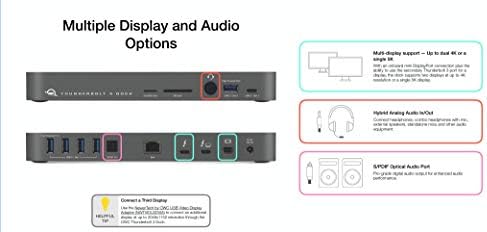 OWC 14-Port Thunderbolt 3 Dock with Cable, Compatible with Windows PC and Mac, Silver, (OWCTB3DK14PSL) - Image 6