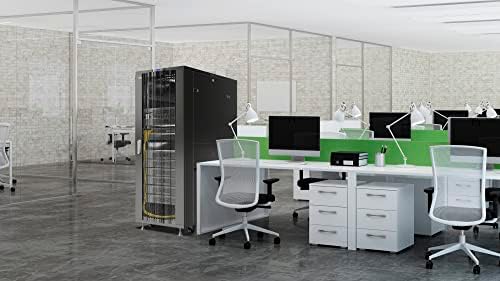 Sysracks 37U Floor Standing Rack Mount Server 24" Deep Network Cabinet, Server Rack with Fan, Removable Side Panels, Locking Mesh Door 24" Computer Cabinet Enclosure Network Rack Case SRF 37.6.6M - Image 4