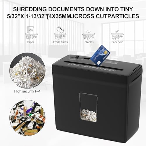 Woolsche Paper Shredder for Home,5 Sheet Desktop Cross Cut with 2.38-Gallon Basket Shredder,P-4 Security Level, 4-Mode Design, Shreds Paper/Credit Card - Durable, with Jam Proof Function for Home - Image 3