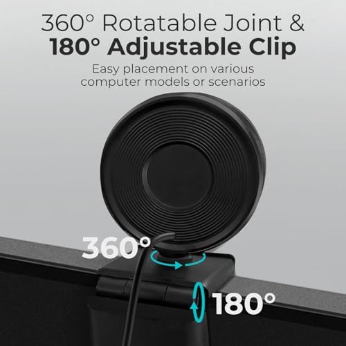 2K Webcam for PC with Microphone & Light & Privacy Cover - Image 6