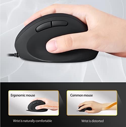 Wired Ergonomic Mouse, Optical Vertical Mouse with 3 Adjustable 800/1200/1600, 6 Buttons USB Computer Mouse - Image 4