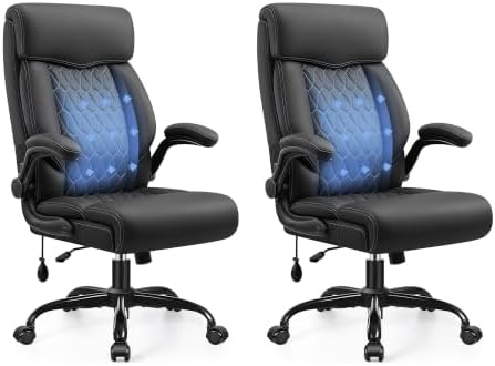 High Back Executive Office Chair with Inflatable Lumbar Support by Fidom