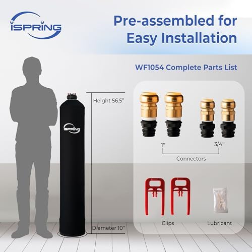 iSpring Whole House Water Filter System, Reduces Chlorine, Chloramine, Lead, Water Filter Lasts up to 5 Years, Model: WF1054 - Image 5