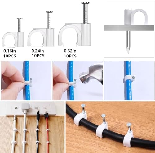 ELII 328Pcs Cable Management Kit, 8 Magnetic Cable Holder 69 Cable Clips - Image 7