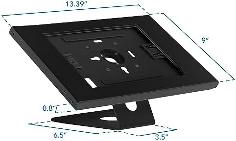 Mount-It! iPad Kiosk Stand, Anti-Theft Countertop & Wall Mount, Black - Image 6