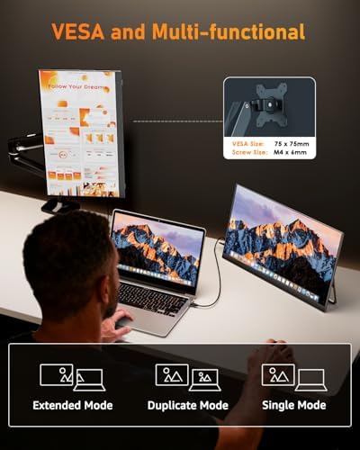Yodoit 18.5" Portable Monitor 100Hz FHD USB-C IPS for Gaming and Work - Image 4