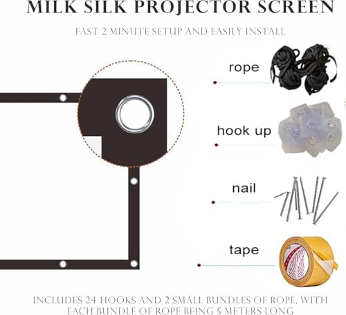120 inch Projector Screen 16:9 Foldable Anti-Crease Portable Movies Screen - Image 3
