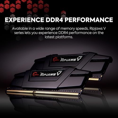 G.SKILL RipjawsV Series DDR4 RAM (XMP) 16GB (1x16GB) Up to 3200MT/s* CL16-18-18-38 1.35V Intel AMD Desktop Computer Memory U-DIMM - Black (F4-3200C16S-16GVK) - Image 2