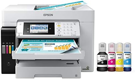 Epson EcoTank Pro ET-16650 Wireless Wide-Format Color All-in-One Supertank Printer with Scanner, Copier, Fax and Ethernet (Renewed), White by Amazon+Renewed