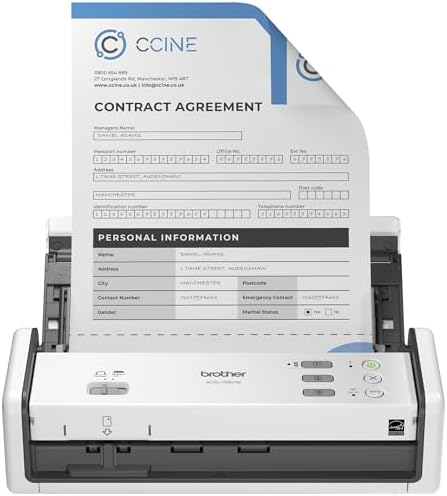 Brother ADS-1350W Wireless Compact Desktop Scanner | Scan Speeds of Up to 30ppm | Single Pass Double-Sided Scanning (Pack of 3) - Image 3