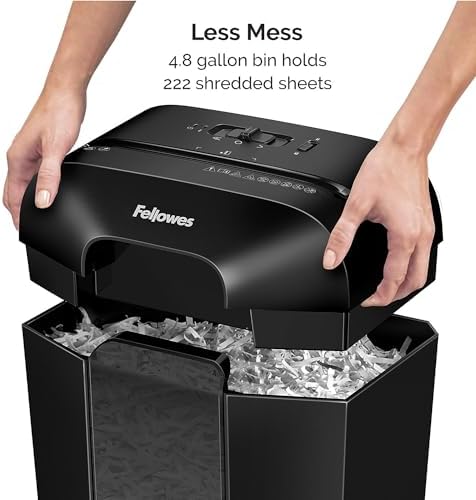 Fellowes Powershred LX70-DB 11 Sheet Cross-Cut Household Paper Shredder for Home Office - Image 5