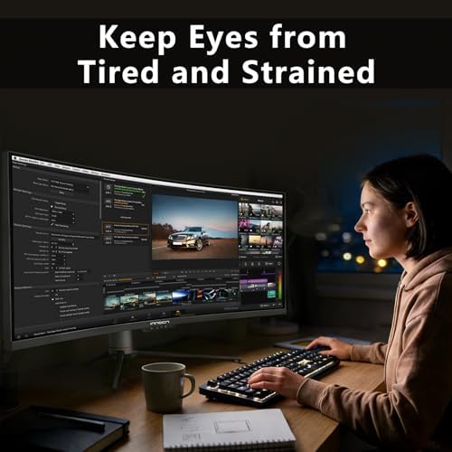 INNOCN 49" Curved Gaming Monitor 144Hz Ultrawide 32:9 WDFHD 3840 x 1080P, R1800, 99% sRGB, HDR400, USB Type C, DisplayPort, HDMI, Built-in Speakers, Height/Tilt Adjustable - 49C1G (Pack of 2) - Image 3