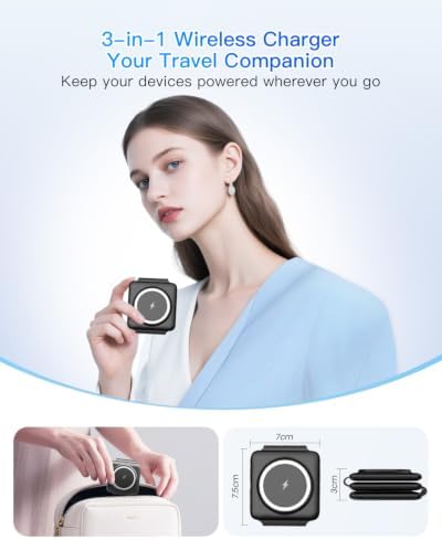 Fold Magnetic Wireless Charger for iPhone: Compact Charging Pad Fit Travel - Image 2