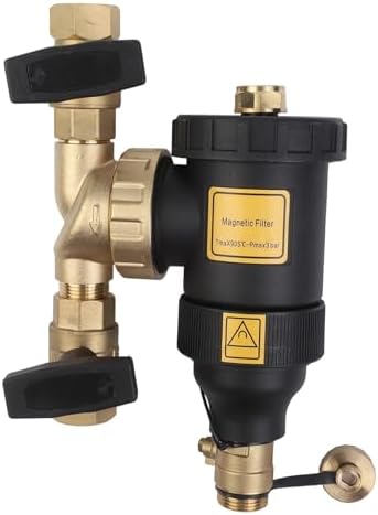 Magnetic Boiler Filter Separator for HVAC Systems, Stainless Steel Mesh Element, Scale Rust and Sludge Removal, DN20-DN32 Female Male Thread(DN20/3/4 male valve) - Image 2