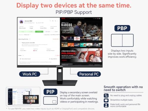 CUNPU 27" USBC 4K 70Hz IPS Photo Video Editing Monitor for Laptop MacBook - Image 6