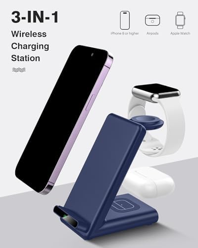 Wireless Charging Station,3 in 1 Charging Stand for Apple Multiple Devices - Image 2