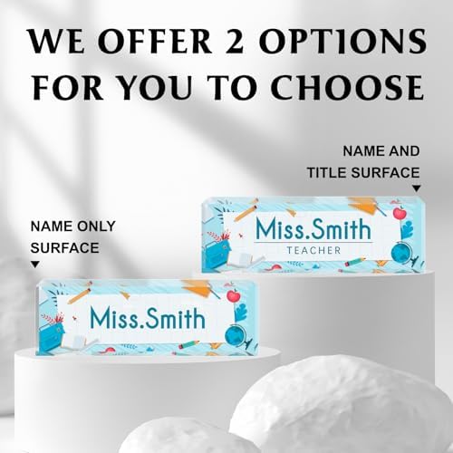 Custom Name Plate for Desk, Acrylic Desk Name Plate Personalized, Employee Appreciation Gifts, Office Desk Accessories for Woman Teacher Nurse, Coworker Gifts for Manager Assistant - Image 5