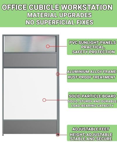 Nykto 4-Person Office Cubicle Desk Workstation w/Mute Privacy Panels, White - Image 3