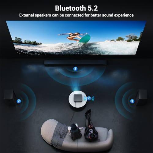 HAPPRUN 2000 ANSI 4K Decoding Projector with WiFi and Bluetooth, Auto Focus - Image 5