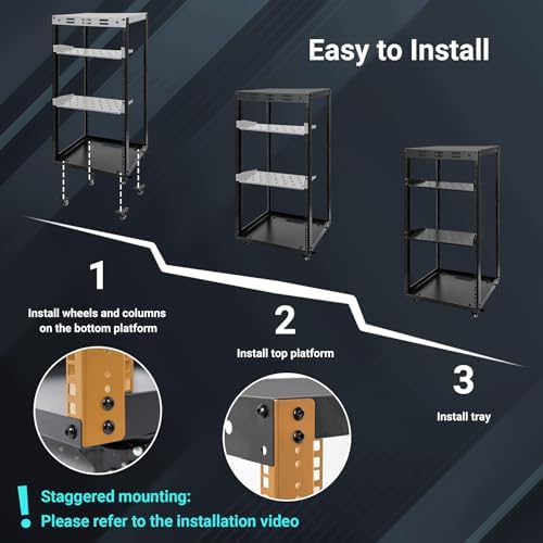 20U Server Rack w/ 2 Racks, Versatile Open Frame IT Rack - Image 2