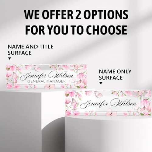 Desk Name Plate Personalized, Personalized Name Plate for Desk, Custom Office Desk Decor The Office Gifts for Women Men, Acrylic Desk Accessories Employee Appreciation Gifts for Boss, Manager, Teacher - Image 4