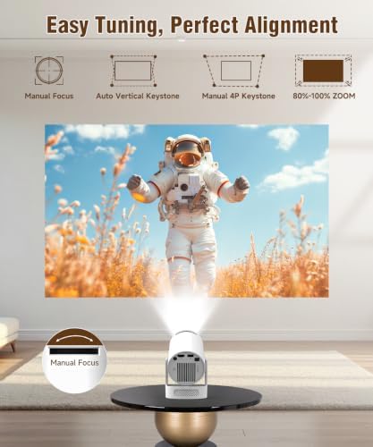 Mini Projector with Wifi and Bluetooth, Portable 4K Support Smart Proyector - Image 2