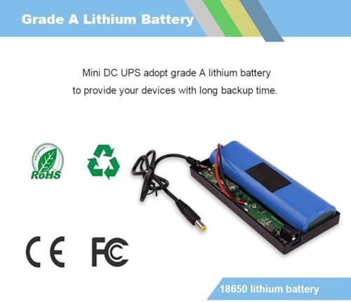 for MINI DC Uninterruptible Power Supply 12V 3A, Portable UPS Backup for Battery for Router and Modem, 10400MAh Capacity with Overcurrent Protection for Fire Protection Systems - Image 4