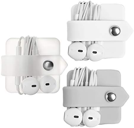 Cord Organizer Earbuds Holder Earphone Wrap Earphones Organizer Headset Headphone Earphone Wrap Winder Cord Manager Cable Winder Set of 3 by ELFRhino