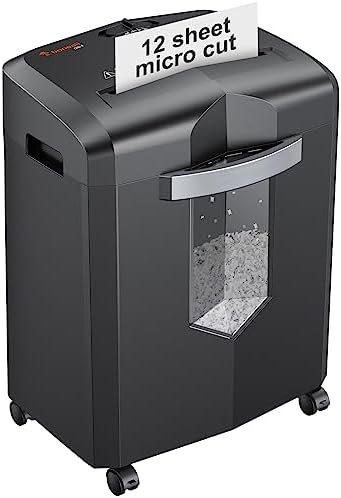Bonsaii 12-Sheet Micro Cut Heavy Duty Paper Shredder for Home Office by bonsaii