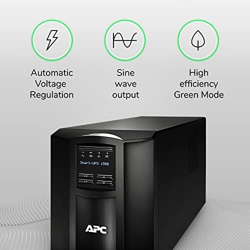 APC 1500VA Smart UPS with SmartConnect, SMT1500C Sinewave UPS Battery Backup, AVR, 120V, Line Interactive Uninterruptible Power Supply - Image 3