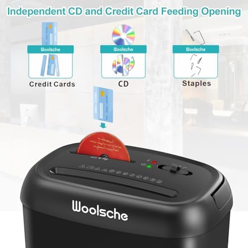 Home Office Paper Shredder,14-Sheet Cross Cut with 6.6-Gallon Basket, High Security Level P-4,3-Mode Design Shred Card/CD/Paper - Image 4