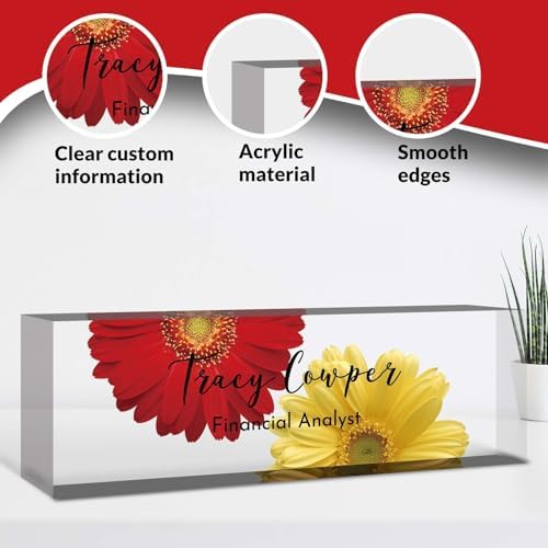 Desk Name Plate Personalized, Custom Name Plate for Desk, Acrylic Desktop Accessories, Office Gift & Decor for Women Men, Teacher Nurse Boss Employee Appreciation Gifts - Image 3