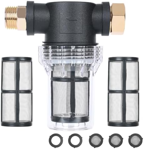 STYDDI Garden Hose Sediment Filter for Well Water, Inline Garden Filter by STYDDI