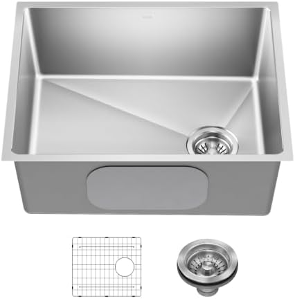 KRAUS Fairlane 23 in Undermount Single Bowl Stainless Steel Kitchen Sink by Unknown