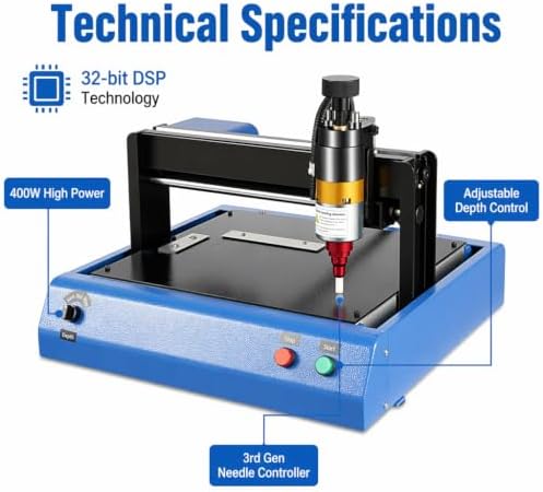 400w 50mms Dot Peen Metal Engraver – 200x150mm Desktop Marking Tool with Usb Flash Drive for Nameplates - Image 7