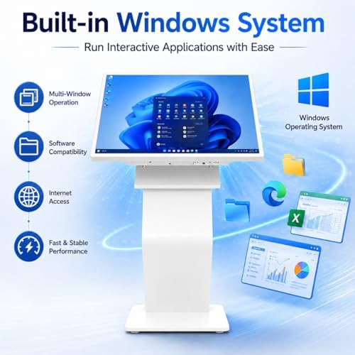 43 inch Touch Screen Kiosk, Windows11 System(8+128g) | K-Style Stand Inquiry Machine, Human–Machine Interaction Smoothly for Mall Navigation/Self-Ordering/Advertising/Retail Store - Image 3