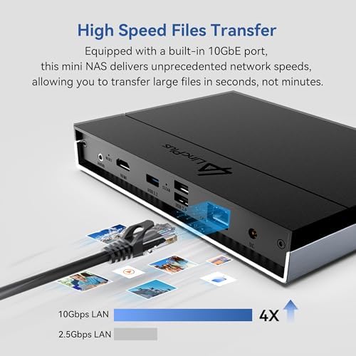 LincStation N2 6-Bay NAS Server, Intel N100 16GB LPDDR5 RAM, 10GbE NAS Storage, 2X SATA Bays, 4X M.2 NVMe Slots, DIY NAS for Plex, Docker, Private Cloud, Unraid Starter License Included, Diskless - Image 3