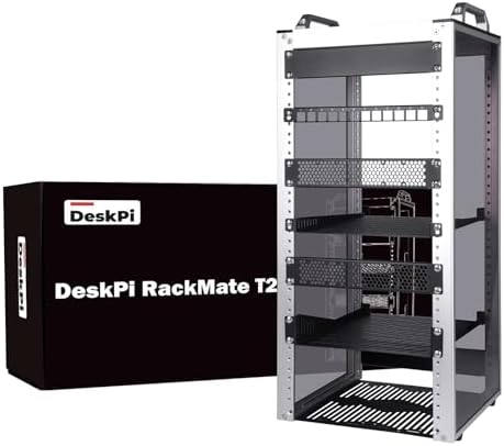 GeeekPi 12U Network Rack, 10 inch Mini Server Rack for Network, Servers, Audio, and Video Equipment, DeskPi RackMate T2 Rackmount, 10.23 inch Depth by GeeekPi