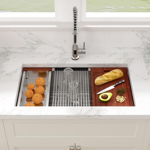 Sarlai 36 Undermount Kitchen Sink Workstation 36x19 Inch Undermount Sinks - Image 2