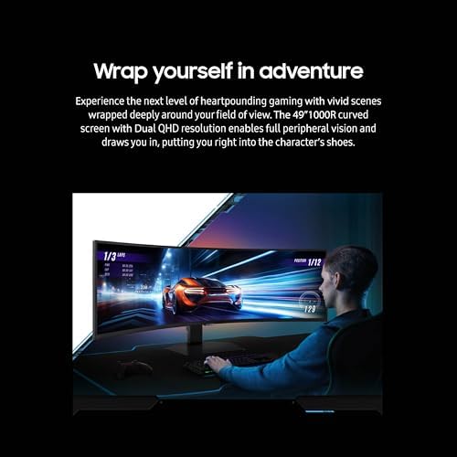 Samsung 49” Odyssey G9 Series DQHD 1000R Curved Gaming Monitor, 1ms(GtG), VESA DisplayHDR 1000, 240Hz, AMD FreeSync Premium Pro, Height Adjustable Stand, Ultrawide Screen, LS49CG954ENXZA, 2024 - Image 4