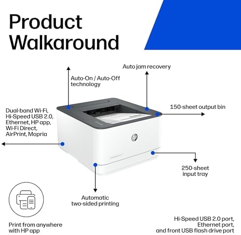HP Laserjet Pro 3001dw Wireless Black & White Printer, Best-for-Office (3G65OF) - Image 5