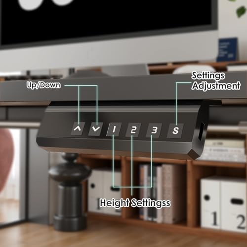 STARY Electric Standing Desk Adjustable Height Sit Stand Home Office Desk with Splice Board - Image 5