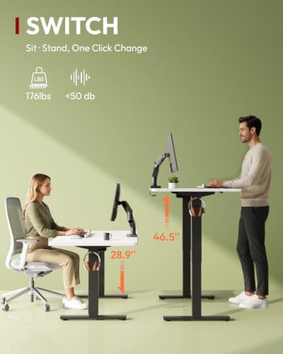 SANODESK 1'' Thick One-Piece 48 x 30'' Height Adjustable Standing Desk - Image 6