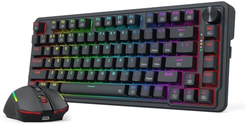 Redragon S168 Combo, K673 PRO 75% Gaming Keyboard + M693 8000 DPI Mouse by REDRAGON
