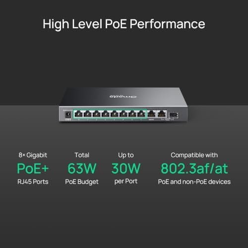 Omada ES210GP, 8 Port Gigabit Easy Managed PoE Switch - Image 3