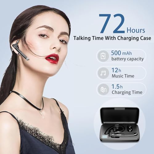 Bluetooth Headset with Microphone, Wireless Trucker Earpiece - Image 2