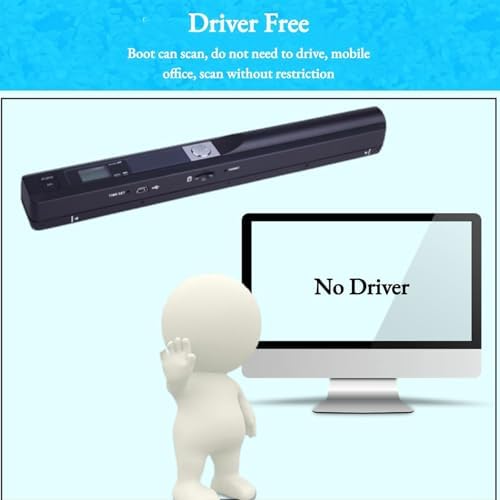 Portable Document Color Photo Scanner for A4 Documents，900DPI Handheld Mobile Image Scan for Business,Photo,Receipt,Book,Picture,Scanning Wand，JPG/PDF Format, High Speed,with 16G SD Card - Image 6