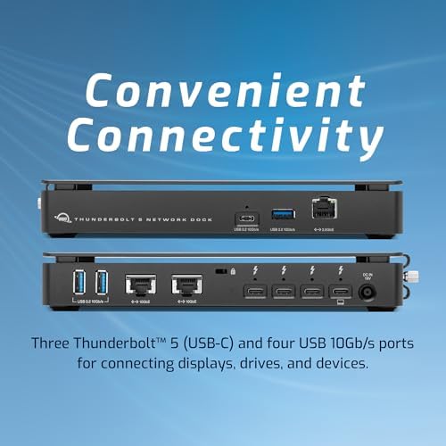 OWC Thunderbolt 5 Dual 10GbE Network Dock 11-Port Connectivity Solution - Image 5